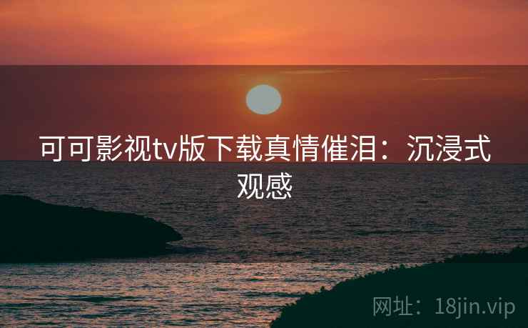 可可影视tv版下载真情催泪：沉浸式观感